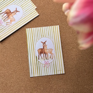 Őzek - képeslap, print, Művészet, Grafika & Illusztráció, Egyéb rajzok, Fotó, grafika, rajz, illusztráció, MESKA