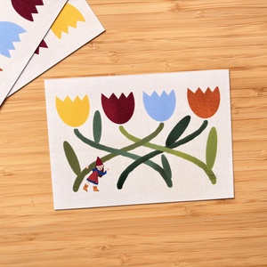 Tulipánok - képeslap, print, Otthon & Életmód, Papír, írószer, Ajándékozás kellékei, Képeslap, üdvözlőlap, , MESKA