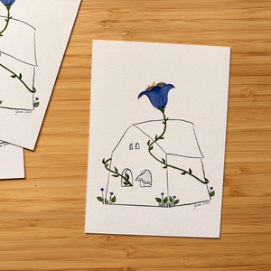 Kis házikó - képeslap, print, Otthon & Életmód, Papír, írószer, Ajándékozás kellékei, Képeslap, üdvözlőlap, , MESKA