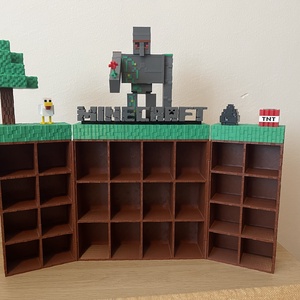 Egyedi Minecraft Kinder Joy figura tároló  - Meska.hu