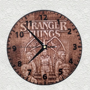 Stranger things faragott fa 3d falióra - Meska.hu