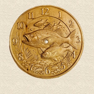 Halas faragott fa 3d falióra - otthon & életmód - dekoráció - fali és függő dekoráció - falióra & óra - Meska.hu