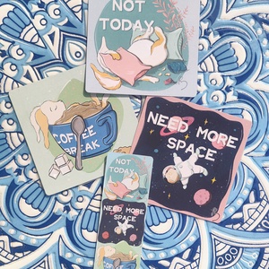 Social Battery töltődés módban � introvertált nyuszi print szett, Művészet, Grafika & Illusztráció, Digitális, Fotó, grafika, rajz, illusztráció, MESKA