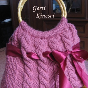 Őszi Vásár !!!!!!   Csavart pink tatyó - Meska.hu