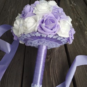 Menyasszonyi csokor, lila -  - Meska.hu