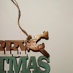 Merry Christmas felirat - kellékek & szerszámok - fa - Meska.hu