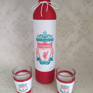 Zsinórozott pálinkás üveg, Liverpool - otthon & életmód - dekoráció - Meska.hu
