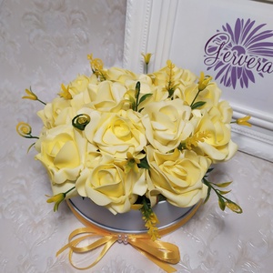 Sárga rózsa virágbox -  - Meska.hu