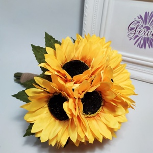 Napraforgó menyasszonyi csokor -  - Meska.hu