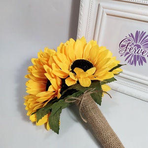 Napraforgó menyasszonyi csokor -  - Meska.hu