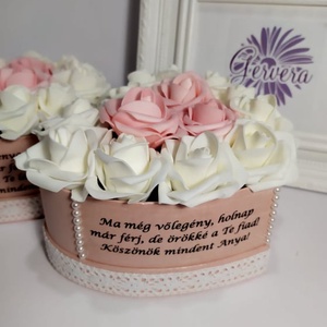 Szívalakú szülőköszöntő box - esküvő - emlék & ajándék - szülőköszöntő ajándék - Meska.hu