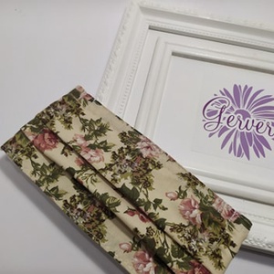 Textil maszk, kétrétegű, vintage, rózsás -  - Meska.hu