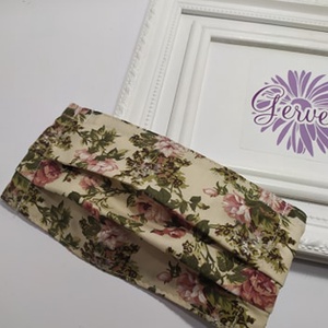 Textil maszk, kétrétegű, vintage, rózsás -  - Meska.hu