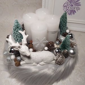 Téli erdő adventi koszorú - karácsony - Meska.hu
