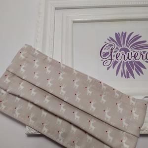 Textil maszk,kétrétegű vörös orrú rénszarvas -  - Meska.hu