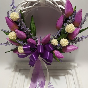 Tulipános tavsz kopogtató - otthon & életmód - dekoráció - Meska.hu