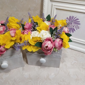 Tavaszi asztaldísz, fiók - esküvő - emlék & ajándék - köszönőajándék - Meska.hu