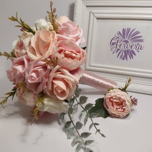 Mini menyasszonyi csokor, koszorúslány csokor - esküvő - menyasszonyi- és dobócsokor - Meska.hu