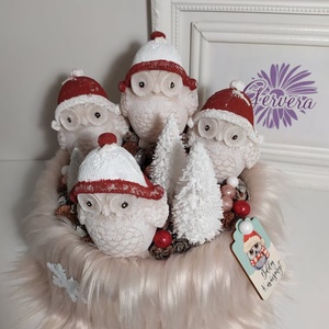 Bagoly adventi box - karácsony - adventi díszek - adventi koszorú - Meska.hu