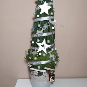 Grincsfa, ezüst - karácsony - karácsonyi lakásdekoráció - karácsonyfa, grincsfa - Meska.hu