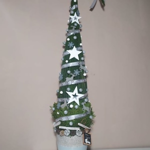 Grincsfa, ezüst - karácsony - karácsonyi lakásdekoráció - karácsonyfa, grincsfa - Meska.hu