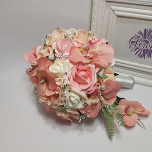 Menyasszonyi csokor, orchidea, rózsa - esküvő - menyasszonyi- és dobócsokor - Meska.hu