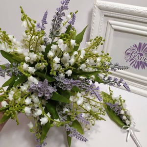 Menyasszonyi csokor, gyöngyvirág és levendula - esküvő - menyasszonyi- és dobócsokor - Meska.hu