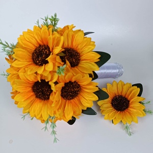 Napraforgó menyasszonyi csokor - esküvő - menyasszonyi- és dobócsokor - Meska.hu