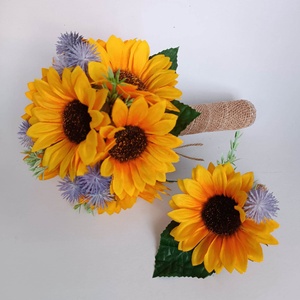 Napraforgó menyasszonyi csokor, kicsi - esküvő - menyasszonyi- és dobócsokor - Meska.hu