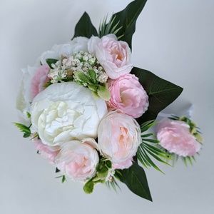 Menyasszonyi csokor, peónia, boglárka, lisianthus - esküvő - menyasszonyi- és dobócsokor - Meska.hu