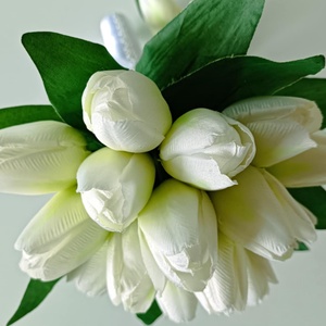 Menyasszonyi csokor, fehér tulipán, Esküvő, Menyasszonyi- és dobócsokor, Virágkötés, MESKA