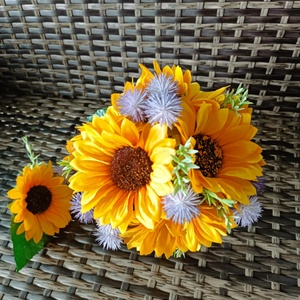 Napraforgó menyasszonyi csokor, kicsi - esküvő - menyasszonyi- és dobócsokor - Meska.hu