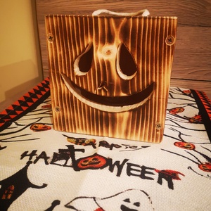 Fa halloween-i lámpás - Meska.hu