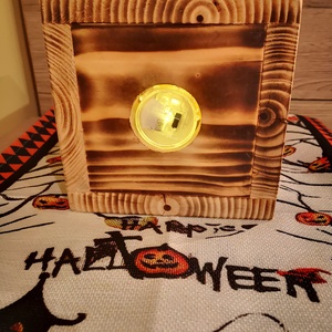 Fa halloween-i lámpás - otthon & életmód - dekoráció - halloween - halloweeni lámpás - Meska.hu