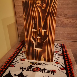 Fa halloween-i lámpás - otthon & életmód - dekoráció - halloween - halloweeni lámpás - Meska.hu