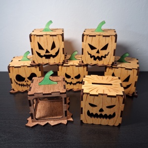 Halloween-i mécsestartós töklámpás - otthon & életmód - dekoráció - halloween - halloweeni tök és lámpás - Meska.hu