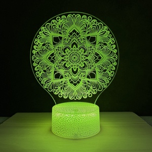 Mandala virágok,  LED-lámpa - Meska.hu