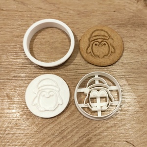 Karácsonyi pingvin keksz, süti. sütemény kiszúró forma - otthon & életmód - konyhafelszerelés, tálalás - sütés, főzés - sütikiszúró - Meska.hu