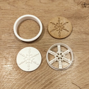 Karácsonyi hópihés (hatágú) keksz, süti. sütemény kiszúró forma - otthon & életmód - konyhafelszerelés, tálalás - sütés, főzés - sütikiszúró - Meska.hu