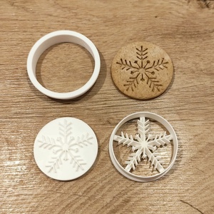 Karácsonyi hópihés (ötágú) keksz, süti. sütemény kiszúró forma - otthon & életmód - konyhafelszerelés, tálalás - sütés, főzés - sütikiszúró - Meska.hu