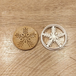 Karácsonyi hópihés (ötágú) keksz, süti. sütemény kiszúró forma - otthon & életmód - konyhafelszerelés, tálalás - sütés, főzés - sütikiszúró - Meska.hu