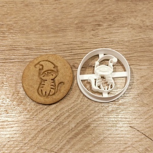 Karácsonyi cicás keksz, süti. sütemény kiszúró forma - otthon & életmód - konyhafelszerelés, tálalás - sütés, főzés - sütikiszúró - Meska.hu