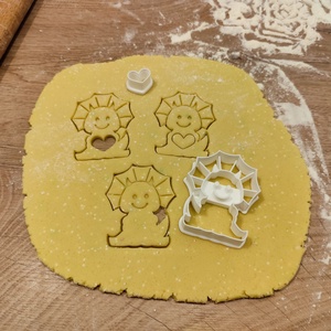 Szerelmes dino keksz-, mézeskalács-, süti kiszúró szett  - Meska.hu