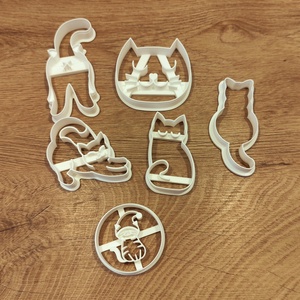 !Akció! cicás kekszkiszúró szett - otthon & életmód - konyhafelszerelés, tálalás - sütés, főzés - sütikiszúró - Meska.hu