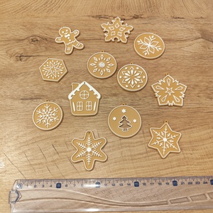 ! Akció! Mézeskalács kinézetű díszek , Karácsony, Karácsonyi lakásdekoráció, Karácsonyi lakásdíszek, Mindenmás, MESKA