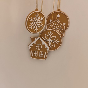 ! Akció! Mézeskalács kinézetű díszek  - karácsony - karácsonyi lakásdekoráció - karácsonyi lakásdíszek - Meska.hu