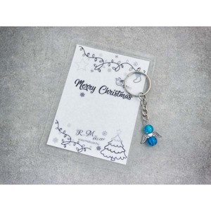 Merry Christmas kék angyal medálos kulcstartó, Táska & Tok, Kulcstartó & Táskadísz, Kulcstartó, , MESKA