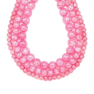 Üveg ropp szin világos pink golyó 8mm, Kellékek & szerszámok, Ásvány alapanyag, Ásványfüzér, , MESKA