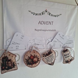 Keresztény adventi naptár - kártyákkal, filcdíszekkel, adventi családi kreatív szett - Meska.hu
