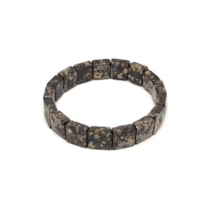 Pirit faz négyzet karkötő 11x11,5x6mm, Ékszer, Karkötő, Ásványkarkötő, , MESKA